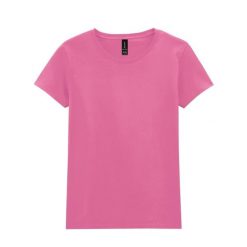 Damska Koszulka Z Grubej Bawełny. Fioletowe bluzki damskie Gildan, xl, bez wzorów, z bawełny, sportowe, bez kołnierzyka, bez ramiączek. Za 36.99 zł.