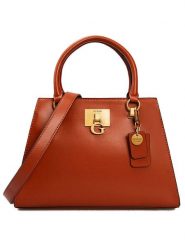 Guess Torebka w kolorze pomarańczowym - 35 x 24 x 9,5 cm rozmiar: onesize. Pomarańczowe torebki klasyczne damskie Guess, z aplikacjami, z materiału, bez dodatków. Za 461.21 zł.