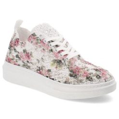 Różowe Półbuty Artiker Stylowe Obuwie Damskie. Białe półbuty damskie Artiker, bez wzorów, z jeansu, eleganckie, bez obcasa. Za 129.00 zł.
