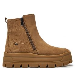Botki Geox. Brązowe botki damskie Geox, bez obcasa, na płaskiej podeszwie, bez zapięcia. Za 679.99 zł.