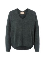 MOS MOSH Sweter z zawartością alpaki - MMThora Kobiety Wełna niebieski|zielony, XS. Niebieskie swetry klasyczne damskie Mos Mosh, xs, z dzianiny, bez kołnierzyka. Za 429.95 zł.