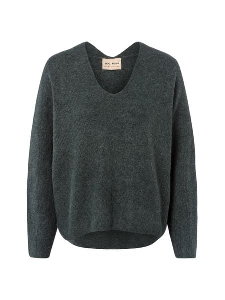 MOS MOSH Sweter z zawartością alpaki - MMThora Kobiety Wełna niebieski|zielony, XS. Niebieskie swetry klasyczne damskie Mos Mosh, xs, z dzianiny, bez kołnierzyka. Za 429.95 zł.