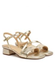 Clarks Sandały Serina35 Strap 26186120 Złoty. Żółte sandały damskie Clarks, bez wzorów, ze skóry, bez obcasa, na słupku. Za 389.99 zł.