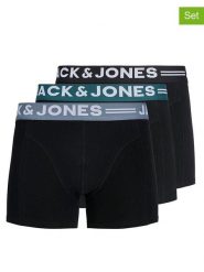 Jack & Jones Bokserki (3 pary) w kolorze czarnym rozmiar: XL. Czarne bokserki męskie Jack & Jones, bez wzorów. Za 96.60 zł.