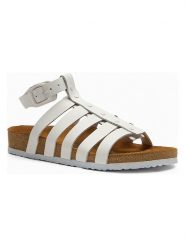 Comfortfusse Skórzane sandały "Ares" w kolorze białym rozmiar: 40. Białe sandały damskie Comfortfusse, bez wzorów, bez obcasa. Za 284.95 zł.