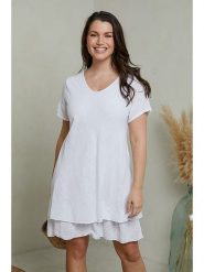 Curvy Lady Sukienka w kolorze białym rozmiar: 40/42. Białe sukienki damskie Curvy Lady, na co dzień, bez wzorów, klasyczne, bez kołnierzyka, bez ramiączek, midi, proste. Za 144.58 zł.