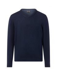 Finshley & Harding Sweter z zawartością kaszmiru Mężczyźni Bawełna niebieski jednolity, M. Niebieskie swetry męskie Finshley & Harding, m, bez wzorów, z bawełny, bez kołnierzyka. Za 229.95 zł.