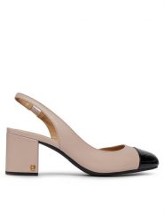 MICHAEL Michael Kors Sandały Perla Flex Sling Pump 40R4PLMP1L Różowy. Czerwone sandały damskie MICHAEL Michael Kors, bez wzorów, ze skóry, bez obcasa, na słupku. Za 569.99 zł.