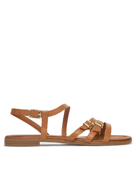 Lasocki Sandały ARENA RST-ARENA-36 Brązowy. Brązowe sandały damskie Lasocki, bez wzorów, ze skóry, bez obcasa, na płaskiej podeszwie. Za 139.99 zł.