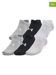 Under Armour Skarpety sportowe (6 par) "Essential No Show" w kolorze czarnym rozmiar: S. Czarne skarpetki męskie Under Armour, bez wzorów, z materiału. Za 58.95 zł.