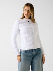 Guess Kurtka przejściowa 180536 Biały Classic Fit. Białe kurtki damskie Guess, xxl, z aplikacjami, bez kaptura. Za 695.00 zł.