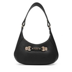 Torebka Guess. Czarne torebki klasyczne damskie Guess, z aplikacjami, bez dodatków. Za 399.99 zł.