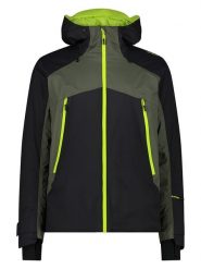 CMP Kurtka narciarska w kolorze czarno-oliwkowym rozmiar: 52. Brązowe kurtki narciarskie i snowboardowe damskie CMP, s, bez wzorów, z materiału, bez kaptura, narciarskie, primaloft. Za 506.32 zł.