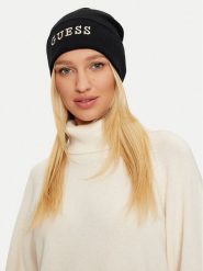 Guess Czapka AW5189 POL01 Czarny. Czarne czapki zimowe damskie Guess, z materiału. Za 149.99 zł.