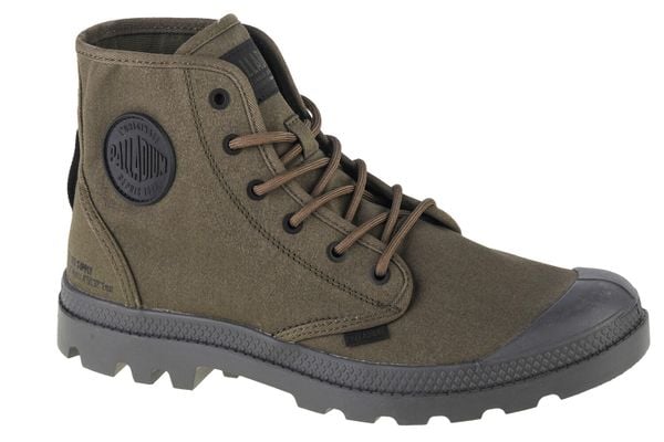 Buty sportowe Sneakersy unisex, Palladium Pampa Hi HTG Supply. Zielone buty sportowe na co dzień damskie Palladium, bez wzorów, z materiału, trekkingowe. Za 479.00 zł.