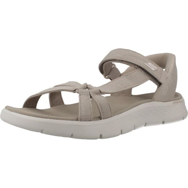 Sandały SKECHERS SLIP-INS GO WALK FLEX Brązowy. Brązowe obuwie trekkingowe damskie Skechers, bez wzorów, z materiału, bez obcasa. Za 319.40 zł.