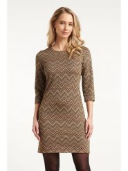 Smashed Lemon Sukienka w kolorze beżowym rozmiar: M. Brązowe sukienki damskie Smashed Lemon, na co dzień, m, bez wzorów, bez kołnierzyka, bez ramiączek, midi, proste. Za 143.99 zł.