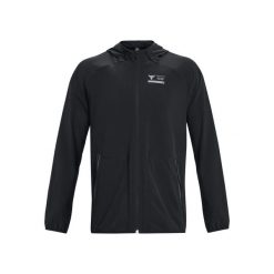 Kurtka Under Armour Project Rock Unstoppable. Czarne kurtki treningowe męskie Under Armour, l, bez wzorów, do biegania. Za 604.50 zł.