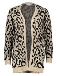 Vila Kardigan w kolorze beżowym rozmiar: M. Brązowe kardigany damskie Vila, m, bez wzorów, ze splotem. Za 150.37 zł.