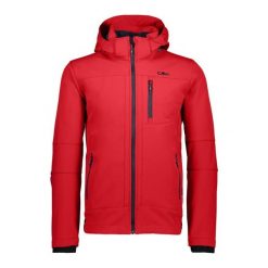 Kurtka męska turystyczna CMP 3A01787N. Czerwone kurtki męskie CMP, l, bez wzorów, z softshellu, sportowe, z kapturem. W wyprzedaży za 209.99 zł.