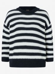 More & More Sweter w kolorze czarno-białym rozmiar: 42. Białe swetry klasyczne damskie MORE & MORE, z bawełny, bez kołnierzyka. Za 122.67 zł.