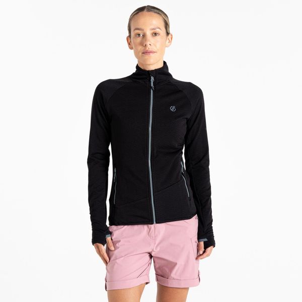 Bluza turystyczna damska Emerging Core Stretch. Czarne bluzy bez kaptura damskie Dare 2b, l, z tkaniny. W wyprzedaży za 99.99 zł.