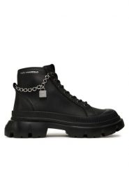 KARL LAGERFELD Trapery Trekka Max Lock KL43542 Czarny. Czarne trapery damskie Karl Lagerfeld, ze skóry, bez obcasa. Za 989.99 zł.