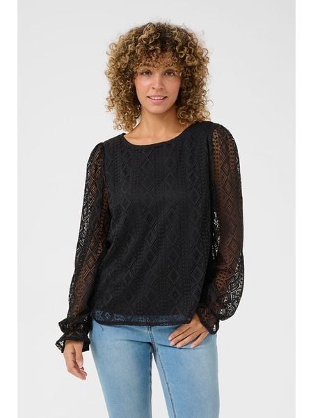Cream Bluzka "Valerie" w kolorze czarnym rozmiar: 36. Czarne bluzki damskie Cream, bez wzorów, z koronki, bez kołnierzyka, bez ramiączek. Za 60.88 zł.