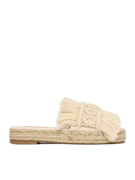 DeeZee Espadryle S294 Écru. Espadryle damskie DeeZee, bez wzorów, z materiału, bez obcasa. Za 129.99 zł.