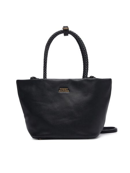 Tommy Hilfiger Torebka Th Marina Bucket Leather AW0AW18739 Czarny. Czarne torebki klasyczne damskie Tommy Hilfiger, bez wzorów, ze skóry, bez dodatków. Za 849.99 zł.