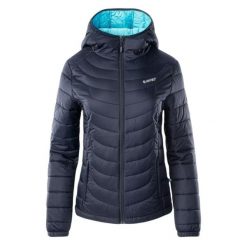 Pikowana Kurtka Damska Nahia. Niebieskie kurtki damskie Hi-tec, m, bez wzorów, z materiału, z kapturem. Za 313.99 zł.