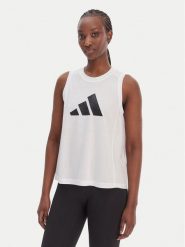 Adidas Koszulka techniczna Train Essentials Big Logo IT0540 Biały Regular Fit. Białe bluzki sportowe damskie Adidas, s, bez wzorów, z syntetyku, bez ramiączek. Za 119.99 zł.