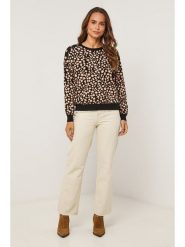 Soft Cashmere Sweter w kolorze czarno-jasnobrązowym rozmiar: 34/36. Brązowe swetry klasyczne damskie Soft Cashmere, bez kołnierzyka. Za 121.99 zł.