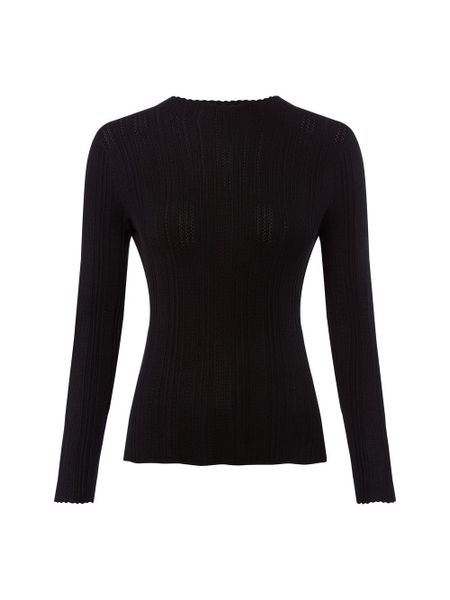 Marie Lund sweter z koronkowej dzianiny Kobiety czarny, L. Czarne swetry klasyczne damskie Marie Lund, l, z dzianiny, bez kołnierzyka. Za 199.95 zł.