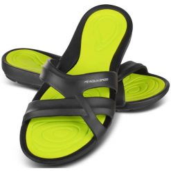 Klapki basenowe damskie PANAMA. Zielone klapki damskie Aqua-Speed, bez wzorów, bez obcasa. Za 63.90 zł.