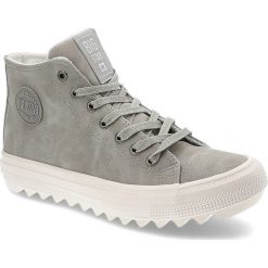 Szare Sneakersy Big Star Damskie Sportowe Obuwie. Szare buty sportowe na co dzień damskie Big Star, bez wzorów, z dresówki. Za 129.00 zł.