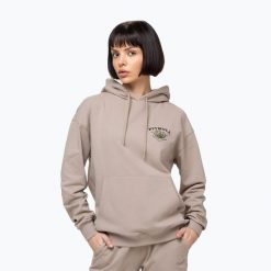 Bluza damska Pitbull Bullets & Blooms Hooded. Brązowe bluzy z kapturem damskie PITBULL, m, z bawełny. Za 229.99 zł.