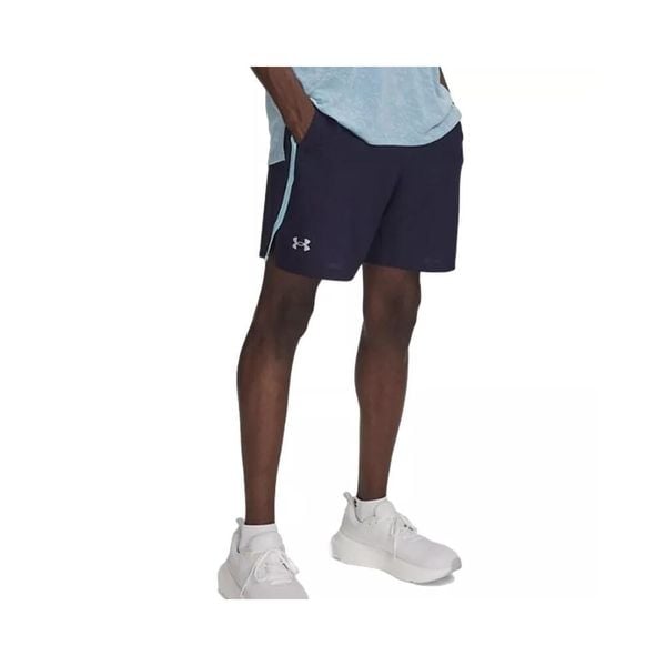 Szorty Under Armour Launch. Niebieskie szorty męskie Under Armour, bez kołnierzyka. Za 169.55 zł.