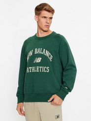 New Balance Bluza Athletics Varsity Fleece Crewneck MT33550 Zielony Regular Fit. Zielone bluzy bez kaptura męskie New Balance, l, z bawełny. Za 449.99 zł.