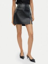 Vero Moda Spódnica z imitacji skóry Nelly 10322469 Czarny Regular Fit. Czarne spódniczki damskie Vero Moda, l, bez wzorów, ze skóry. Za 119.99 zł.