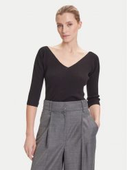 Weekend Max Mara Bluzka Oceano 2525366031 Czarny Slim Fit. Czarne bluzki damskie Weekend Max Mara, m, bez wzorów, z wiskozy, bez ramiączek. Za 929.99 zł.