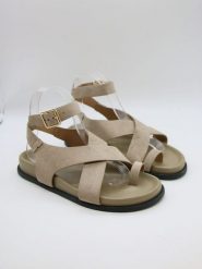 Bellucci Sandały w kolorze khaki rozmiar: 38. Brązowe sandały damskie Bellucci, bez wzorów, bez obcasa. Za 86.99 zł.