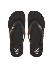 Calvin Klein Jeans Japonki Beach Sandal Transparent Tpu YW0YW01829 Czarny. Czarne klapki damskie Calvin Klein Jeans, bez wzorów, z jeansu, bez obcasa. Za 119.99 zł.