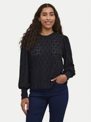 Kaffe Bluzka Tine 10509099 Czarny Regular Fit. Czarne bluzki damskie Kaffe, m, bez wzorów, z syntetyku, bez ramiączek. Za 219.99 zł.