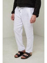 Lin Passion Spodnie w kolorze białym rozmiar: M/L. Białe spodnie materiałowe męskie Lin Passion, bez wzorów, z bawełny. Za 158.47 zł.