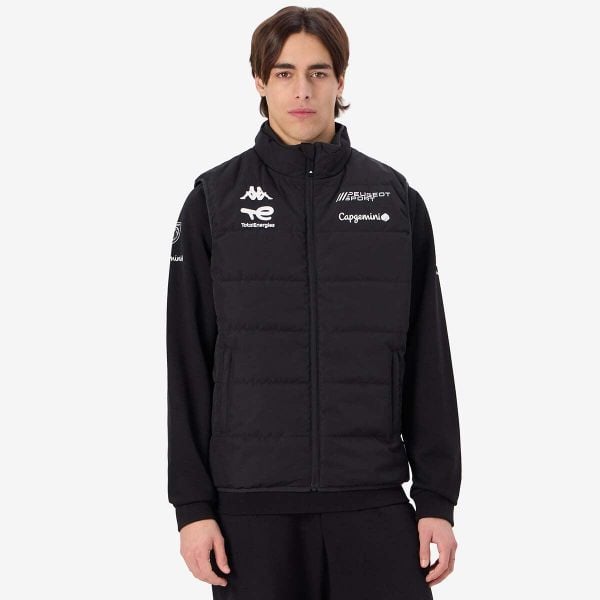Kurtka puchowa bez rękawów Kappa Arafleso Peugeot Sport. Czarne kurtki treningowe męskie Kappa, m, bez wzorów, z materiału. Za 374.00 zł.
