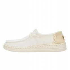 HeyDude Damskie Mokasyny Wendy Espadrille Woven. Białe mokasyny damskie Hey dude, z materiału. Za 249.00 zł.