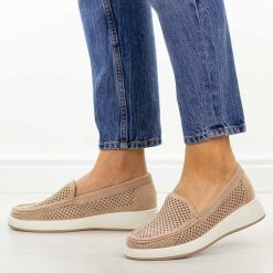 Nude ażurowe mokasyny damskie Sergio Leone Mk097H. Mokasyny damskie Sergio Leone, z jeansu. Za 149.00 zł.