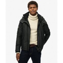Kurtka przeciwwiatrowa z kapturem Hooded Mountain SD od SUPERDRY. Czarne kurtki męskie Superdry., m, bez wzorów, z kapturem. W wyprzedaży za 567.75 zł.