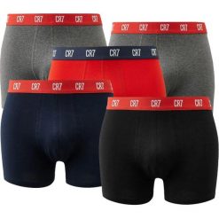 CR7 Bokserki męskie 5-pack Szary/Granat/Czerwony L. Czerwone bokserki męskie CONOR, bez wzorów. W wyprzedaży za 190.00 zł.